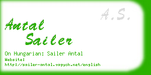 antal sailer business card